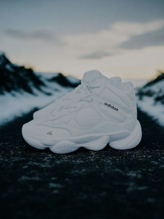 Жіночі шкіряні зимові кросівки Adidas/зимние белые ботинки адидас