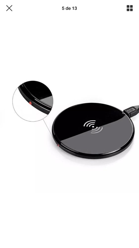 Carregador wireless universal para telemóvel