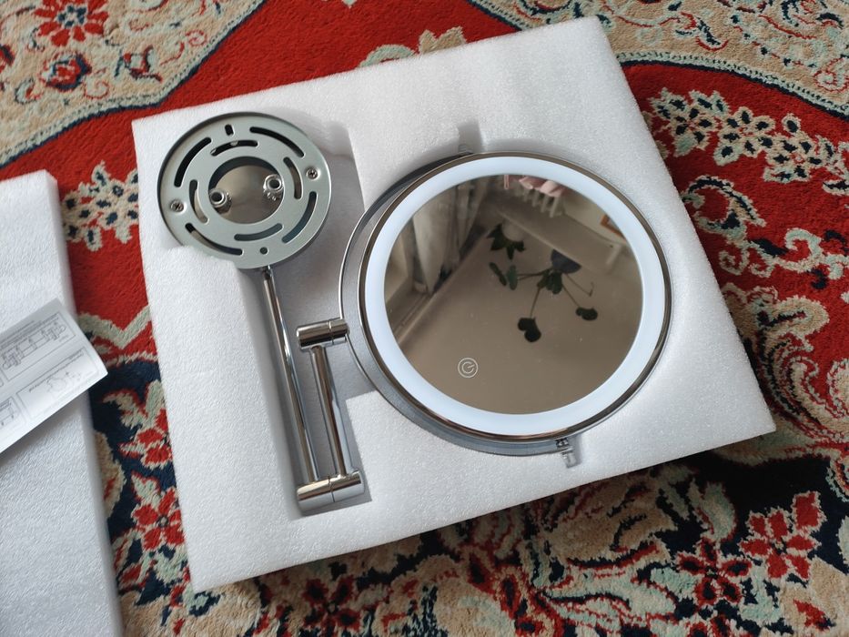 Lusterko lustro kosmetyczne powiększenie USB podświetlenie na ścianę