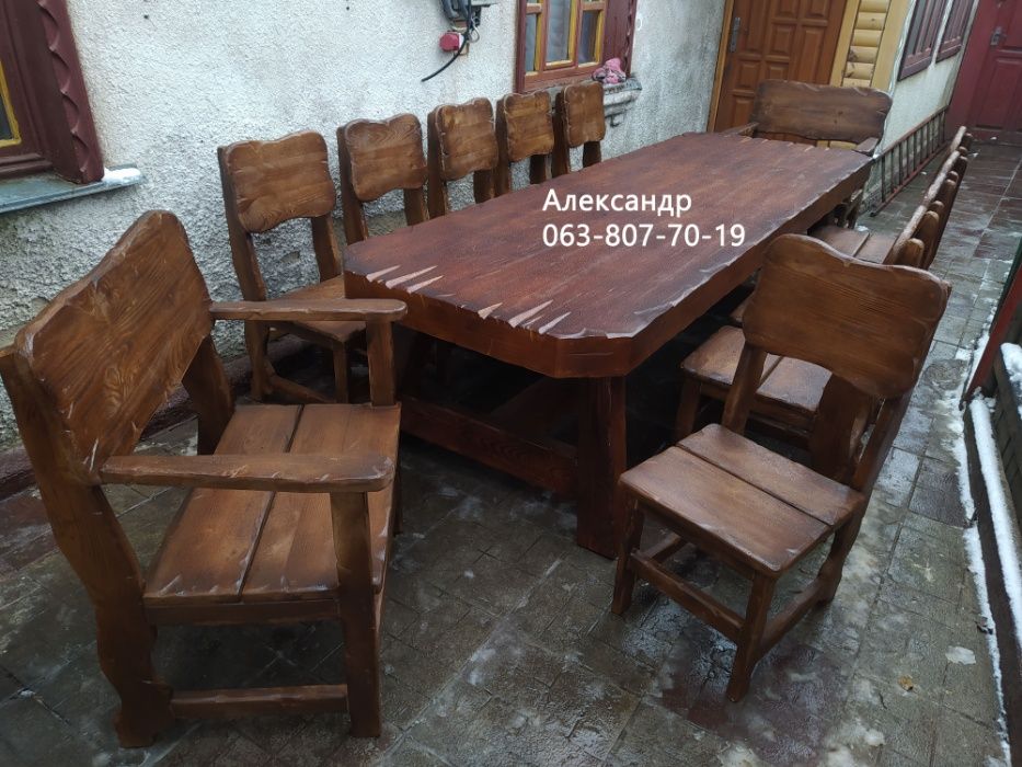 3-Х Метровый комплект мебели Под Старину ( стол, стулья, кресла )
