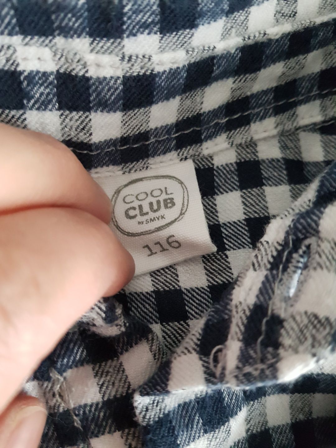 Bluzka sweter Cool Club 116 z kołnierzykiem imitacja koszuli