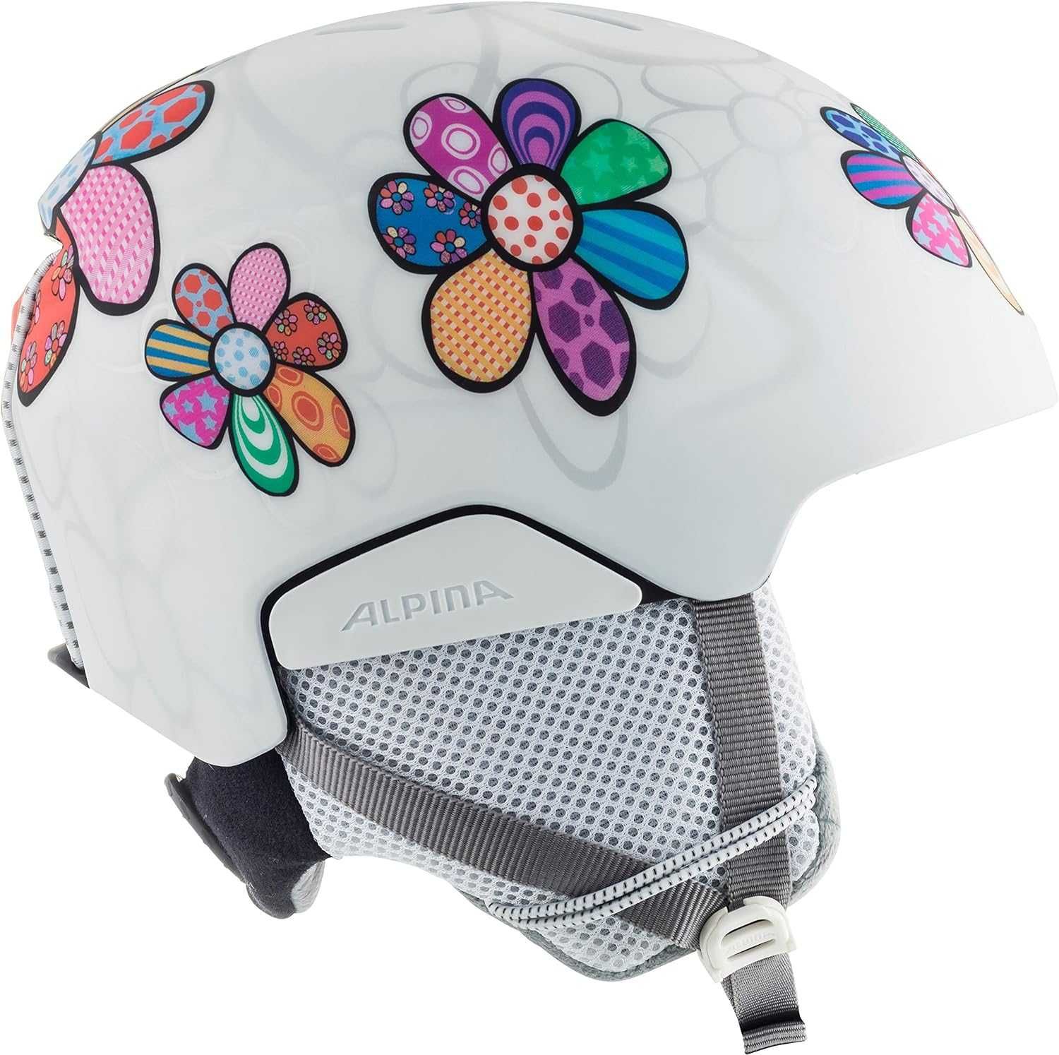 Alpina Pizi - dziecięcy kask narciarski Patchwork Flower 51-55