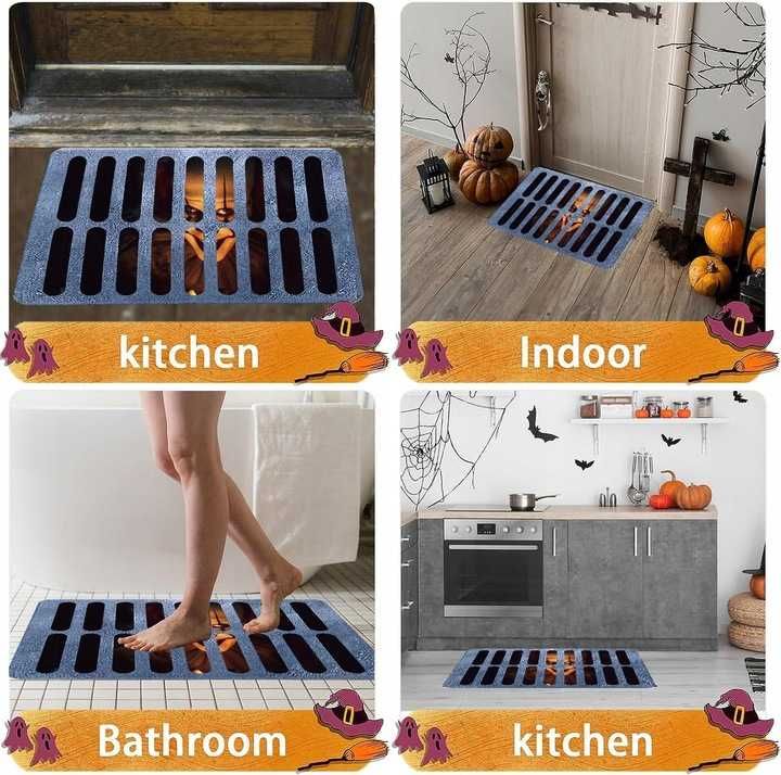 Dywanik chodnik wycieraczka 3D horror klaun halloween 40x60cm dekoracj