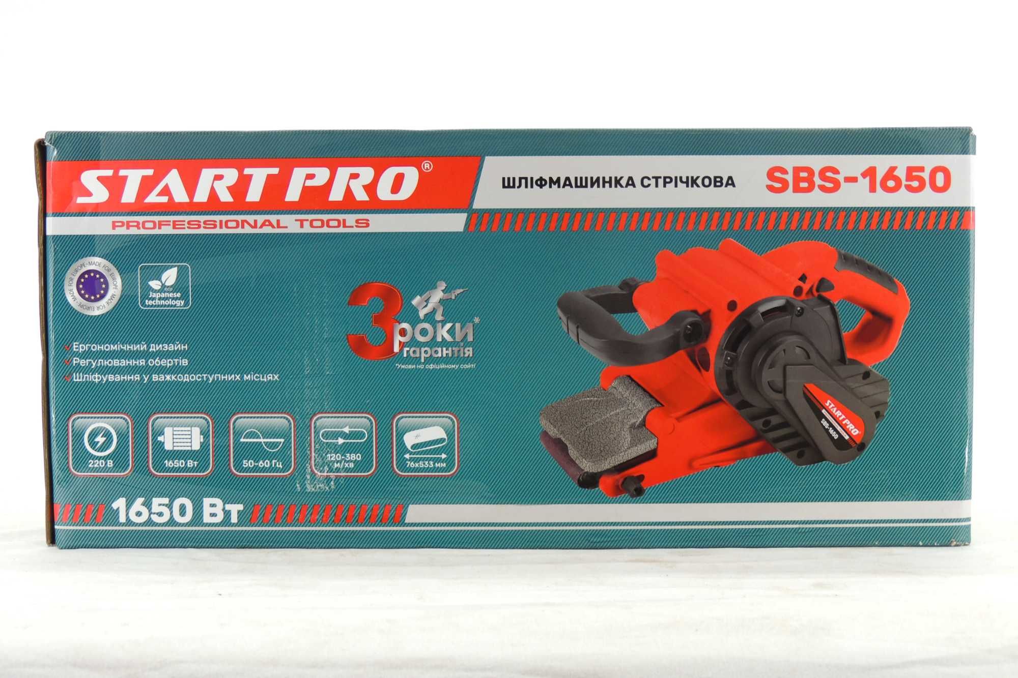 Ленточная шлифмашина START PRO SBS 1650 Регулювання обертів 76x533