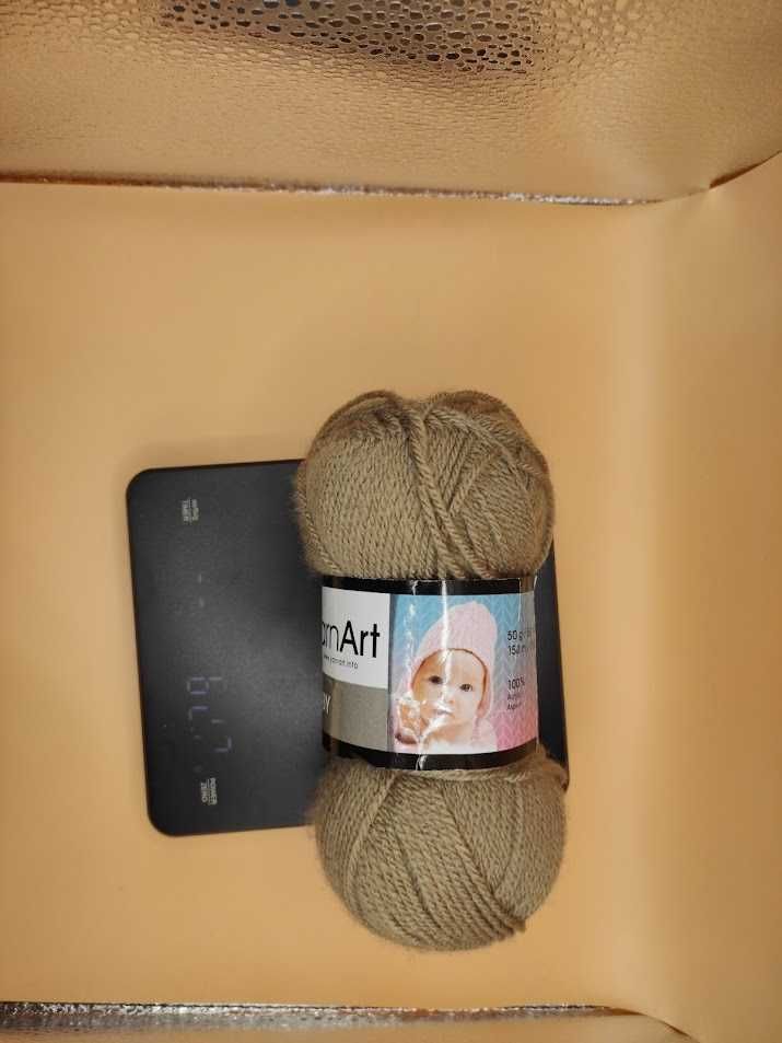 YarnArt yarn art baby kolor 218 ciemny beż akryl 60g