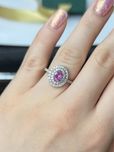 Кольцо с сапфиром 0.80ct с бриллиантами золото 585