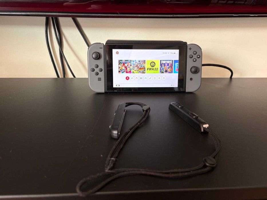 Nintendo Switch 1 (v2) + Controle Extra + 7 jogos