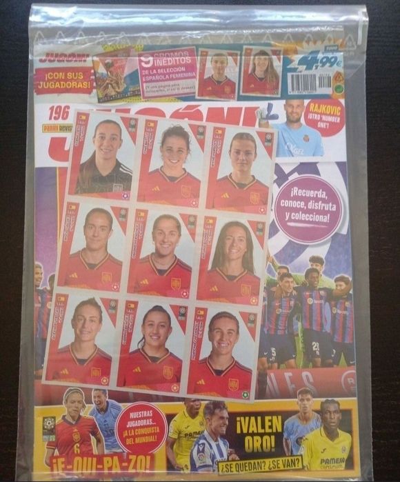 Upadate selecção Womens Espanha Mundial 2023 da Panini