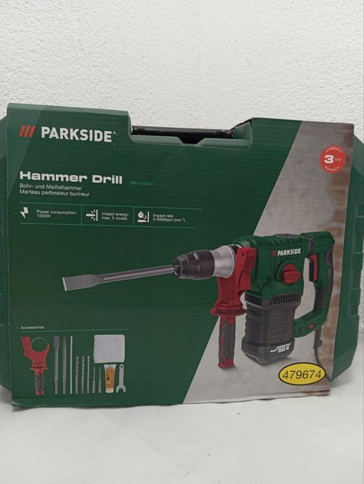 Перфоратор електричний Parkside PBH 1550 C1, перфератор, парксайд, дри