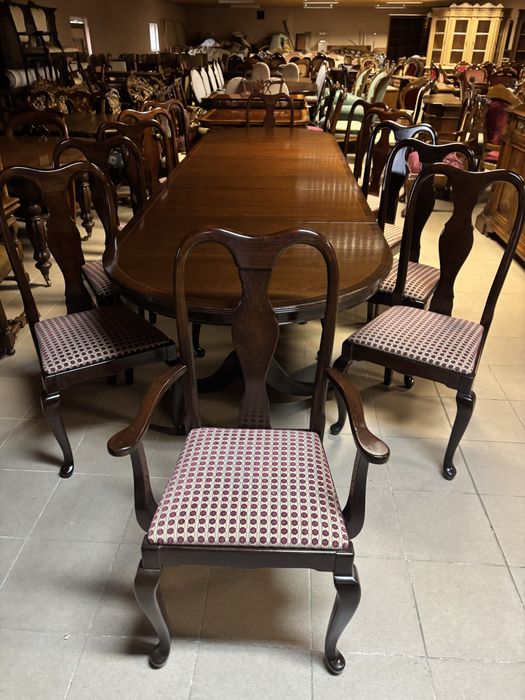 Stylowy Angielski Zestaw Stół 353 cm + 12 Krzeseł Meble Stylowe Sklep