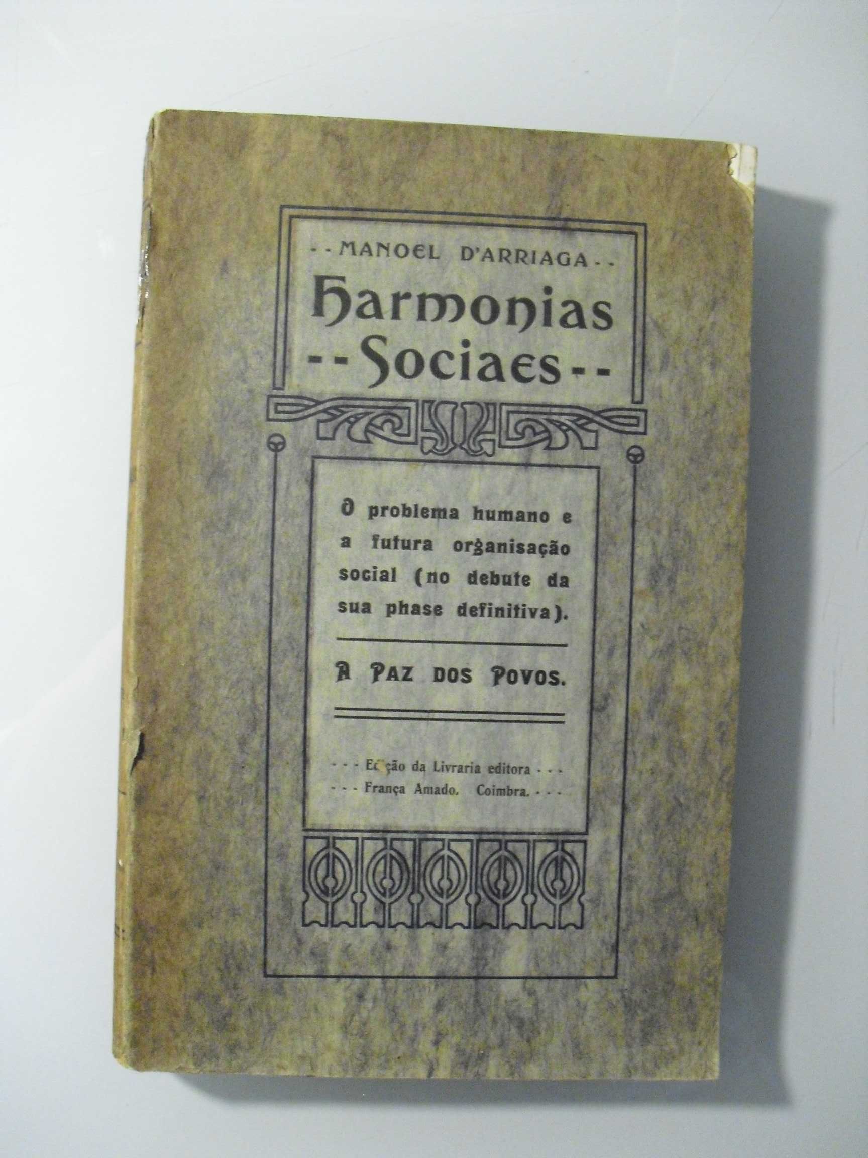 Arriaga (Manuel de);Harmonias Sociais-o Problema Humano