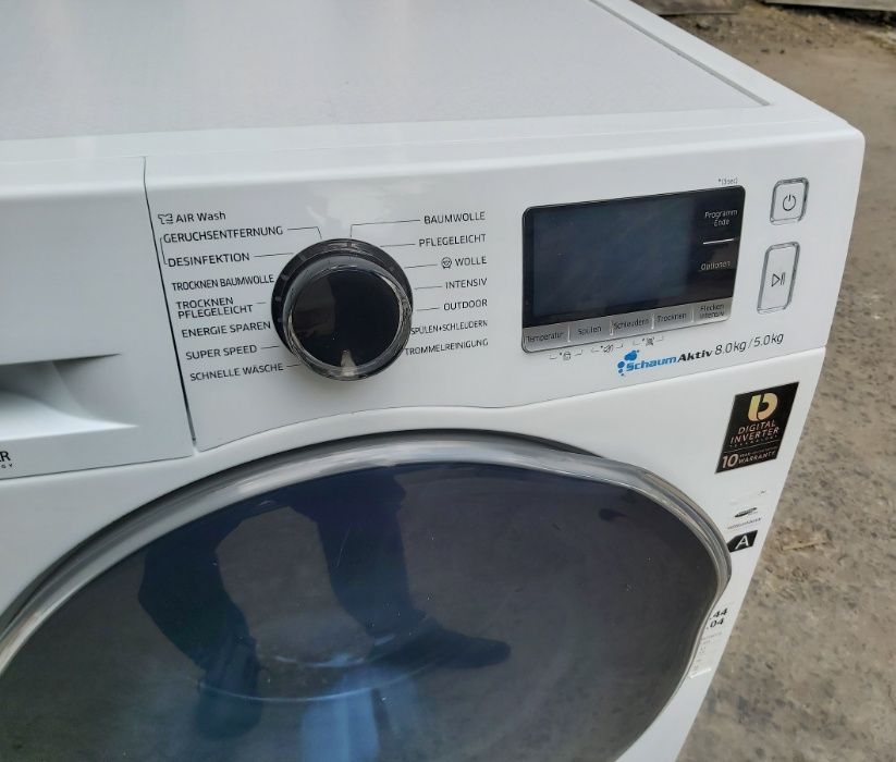 Стирально-сушильная машина Samsung WD80J6A00AW EcoBubble - 8/5 кг
