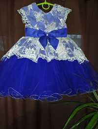 Платья. Синее платье. Образ:Снегурочка,Золушка,Мальвина. Для 2,3,4 лет