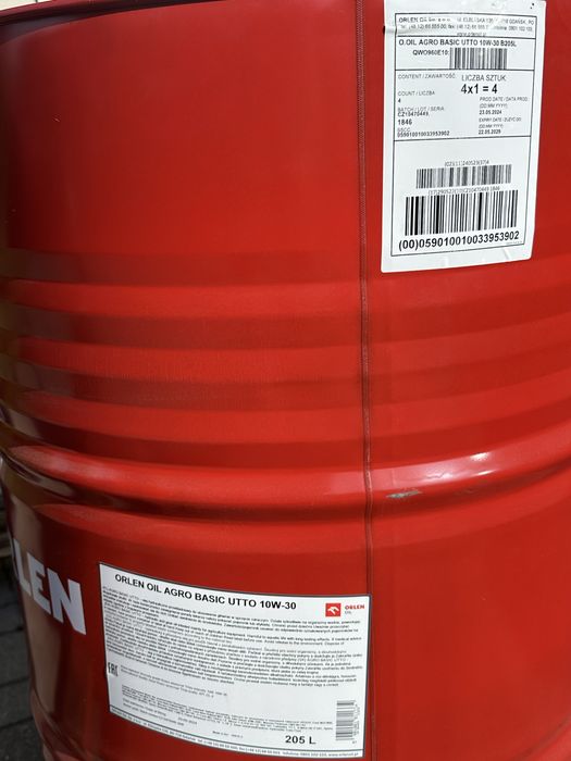 Olej klasy UTTO 10W/30 200 litrów TRANSPORT GRATIS