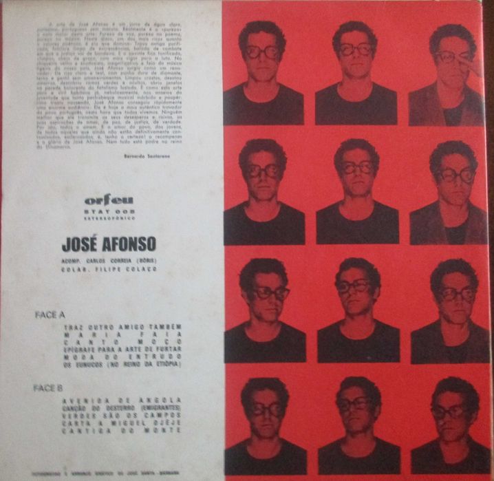 José Afonso	- - - - -		Traz Outro Amigo Também	- - - - -	LP