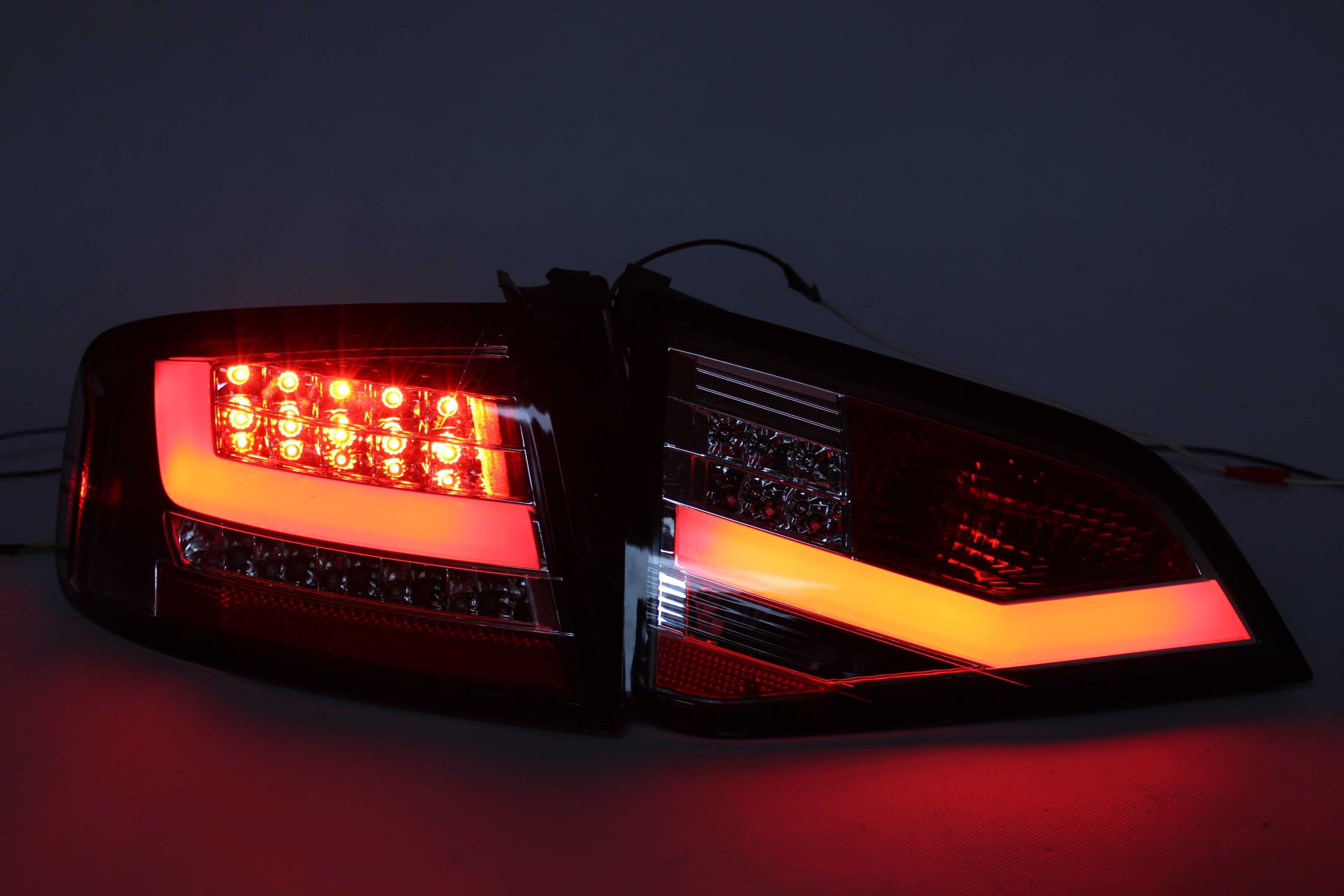 Lampy tylne tył AUDI A4 B8 08-12 sedan NEON LED BAR RED Smoke NOWE