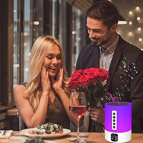 Bluetooth СЕНСОРНА Колонка Білий Шум Нічник світильник RGB, FM +пульт