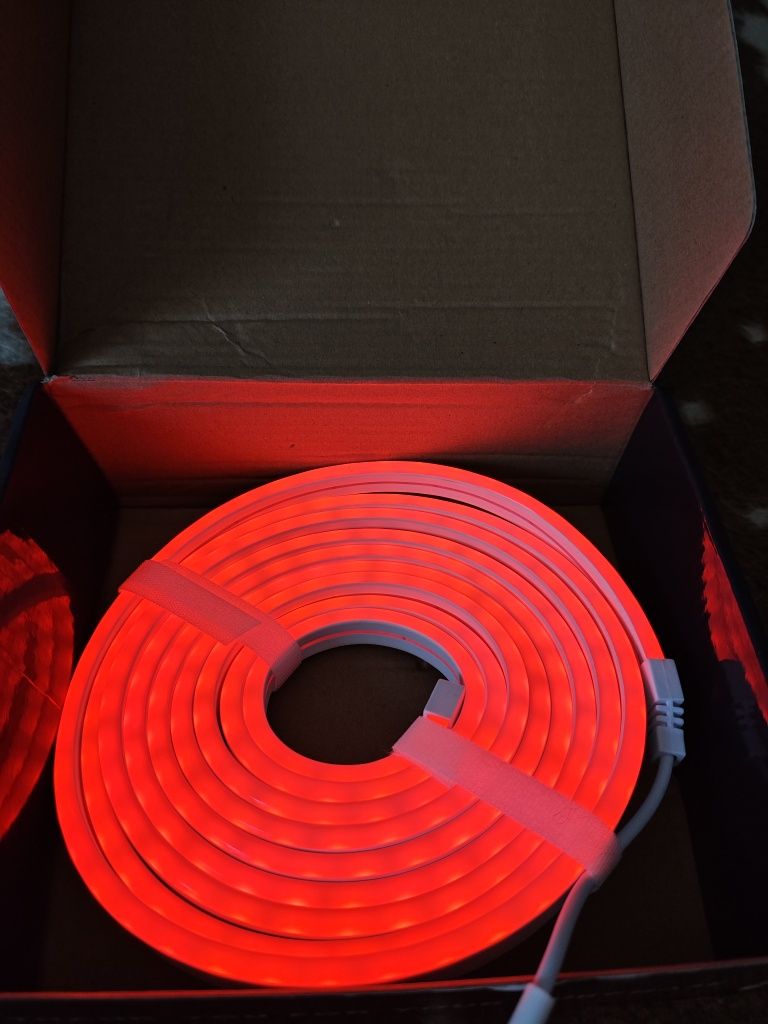 Taśma Neon LED RGBIC Zestaw 3 Metry Neon Świetlny Wąż Światlo Ledy RGB