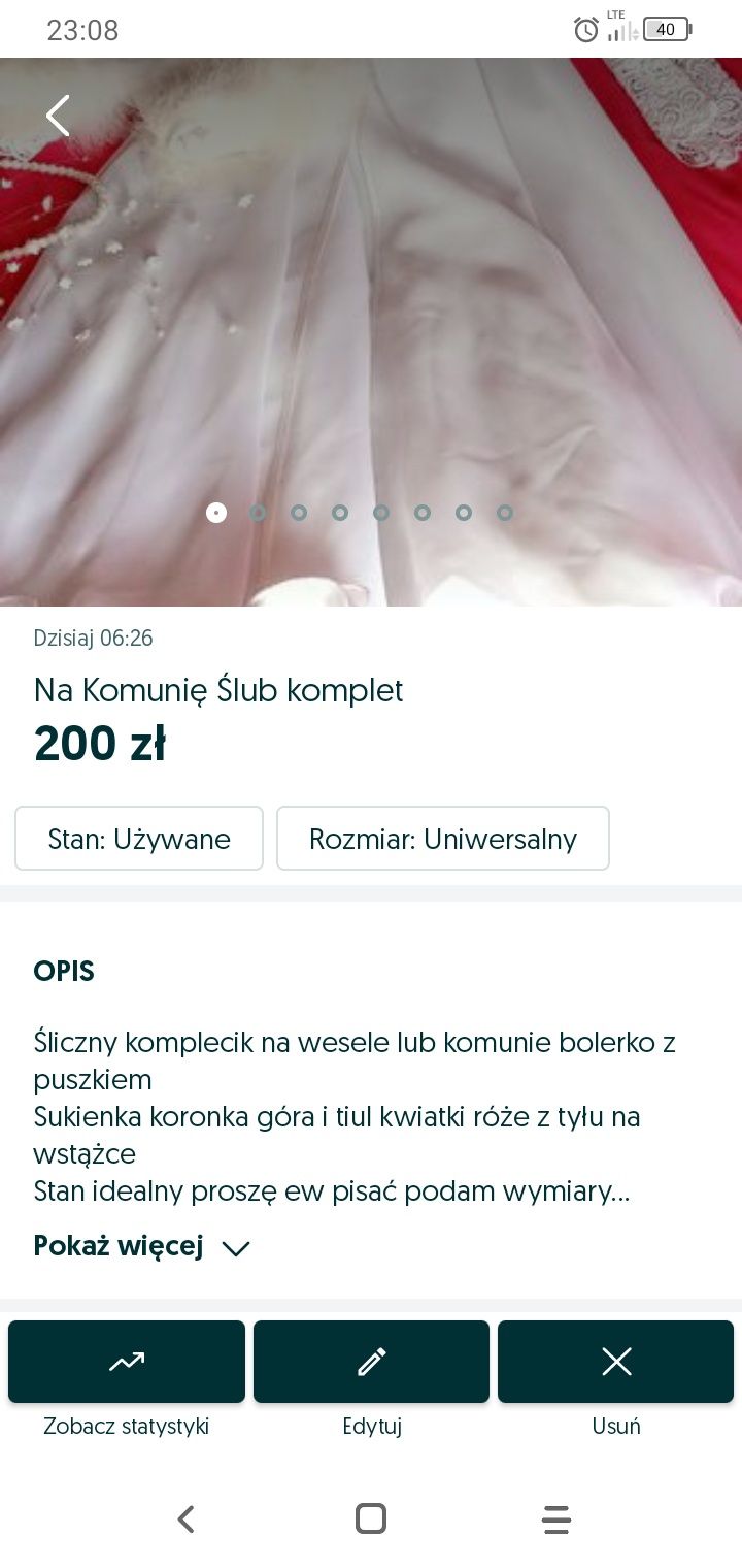 Na Komunię Ślub komplet