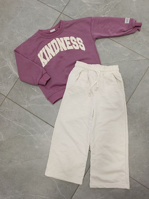 Костюм Zara світшот і штани палаццо, тринитка, 116 розмір