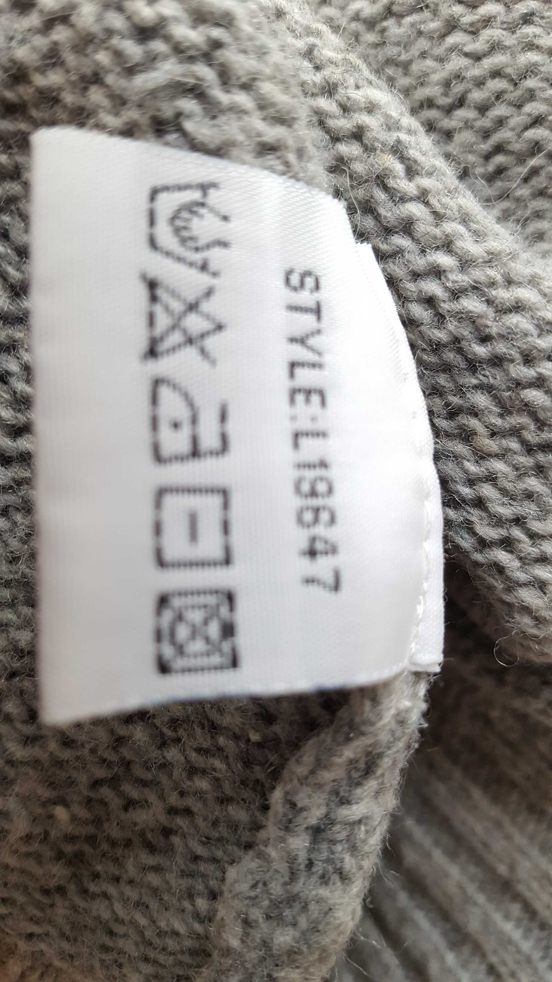 Lekki sweterek rozpinany, 65% wełna z akrylem, M