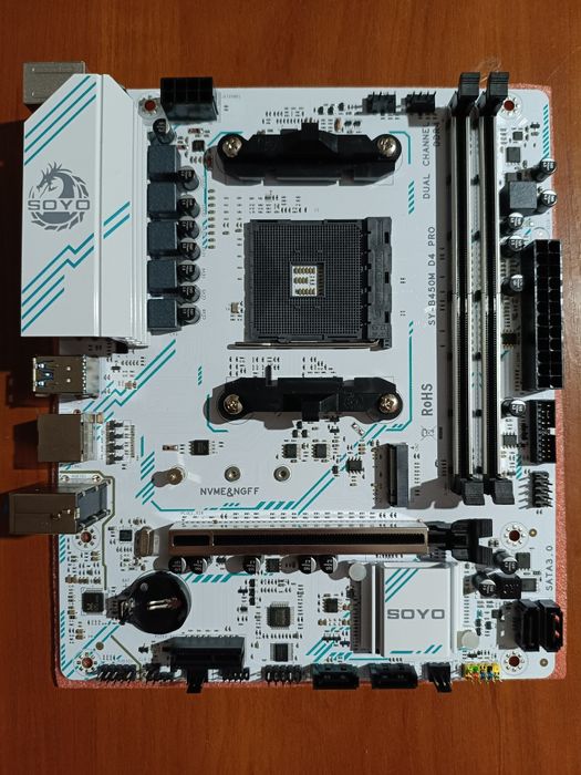 Комплект AM4 Soyo B450 + Ryzen 5 3600X + RAM 16 Gb DDR4 + Кулер