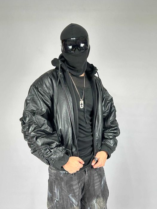 Бомбер двохшаровий MA-1 черный куртка чорна курточка opium black S M L
