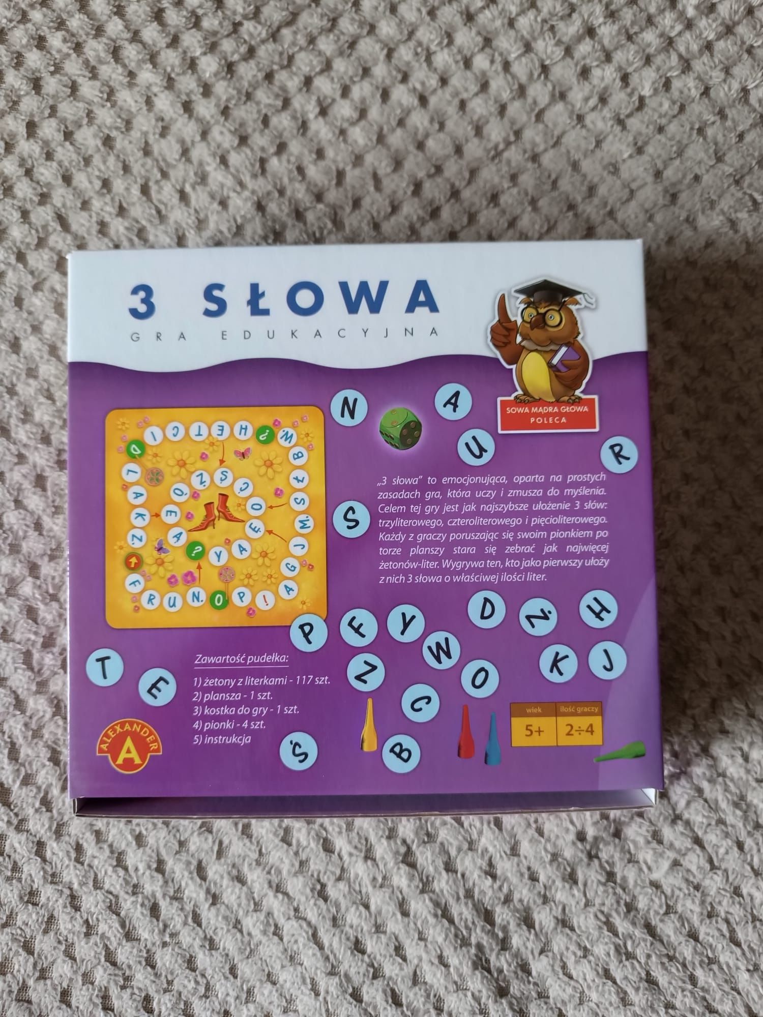 Gra edukacyjna "3 słowa" Mądra sowa