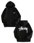 Зип худи толстовка на молнии замке Stussy Logo унисекс Стусси Стасси