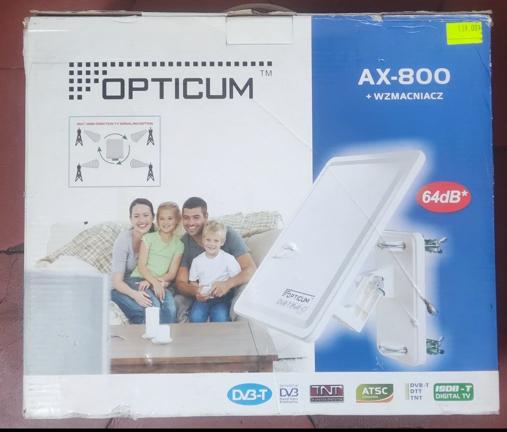 Antena zewnętrzna OPTICUM AX-800 + wzmacniacz okazja
