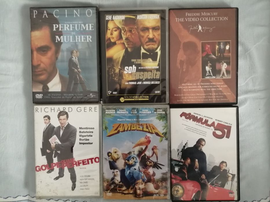 Lote de 35 DVDs, 21 ainda selados