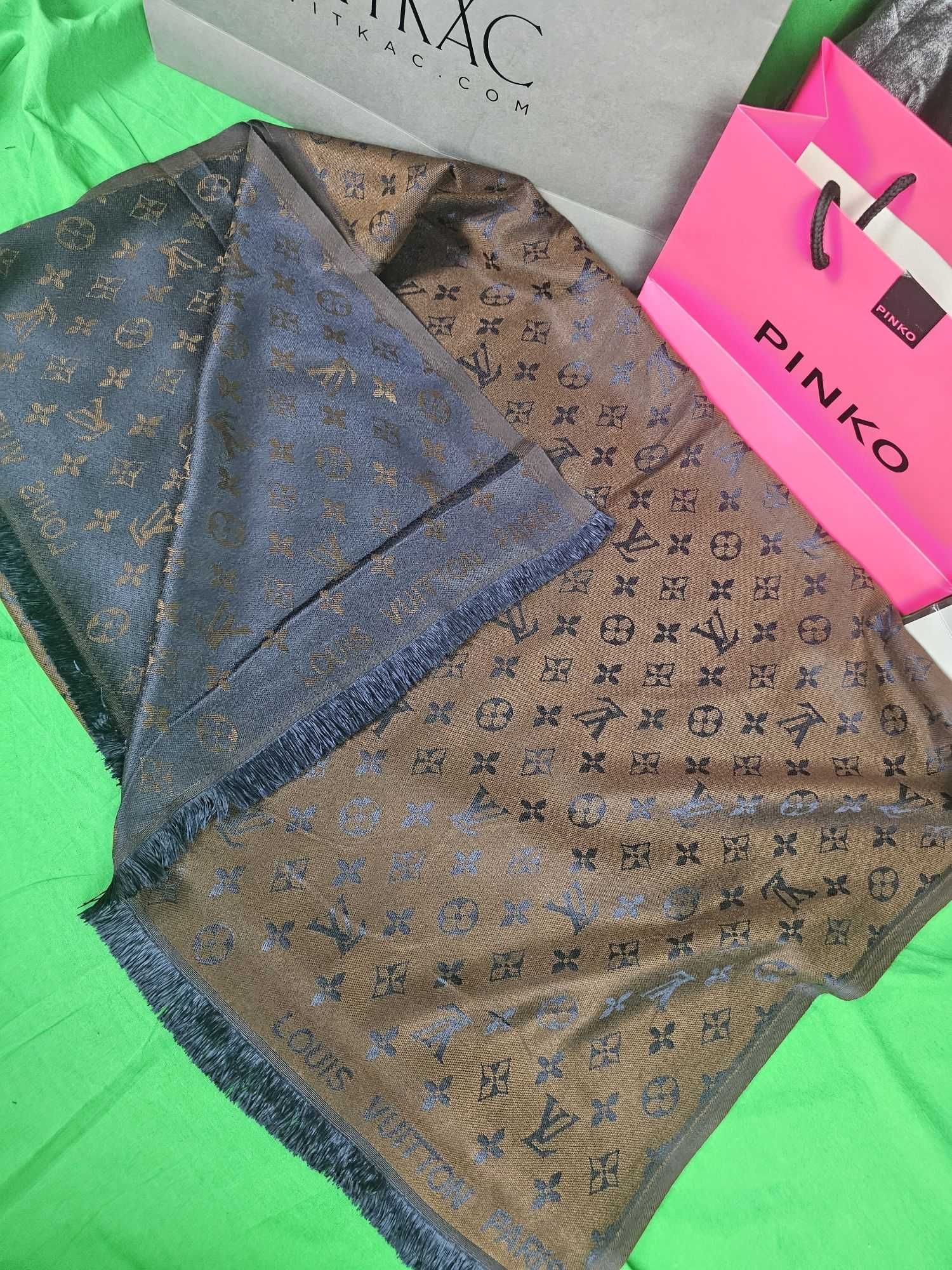 Szalik chusta Gucci nowość logowane Louis Vuitton LV bawelna unisex