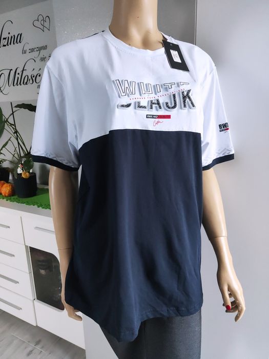 Nowy t-shirt bluzka męska bawełniana turecka z krótkim rękawem XL