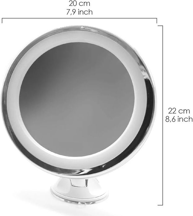 VARA Lustro kosmetyczne premium z oświetleniem LED i 5-krotnym powięks