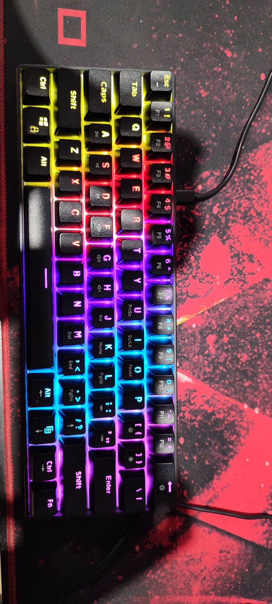 Klawiatura krux qara 60% rgb