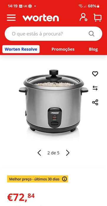 Arrozeira electrica automática Princess 1,8 L