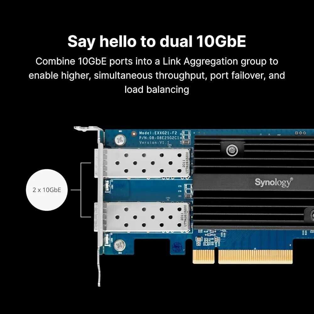 Synology E10G21-F2 Placa de Rede 10GbE SFP+ Dual  NOVO