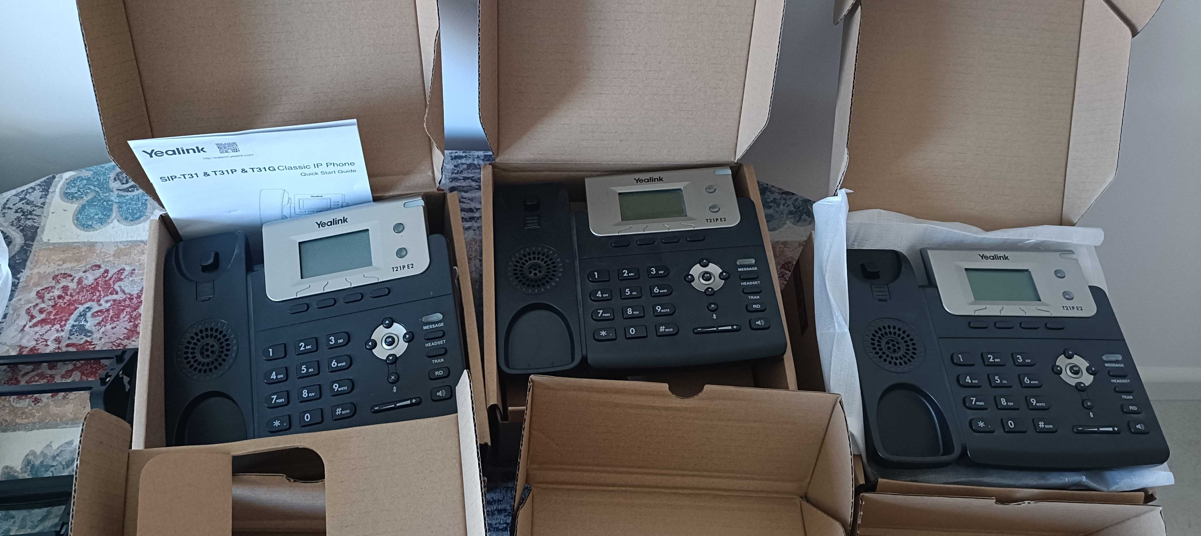 6 szt.Telefony stacjonarne Yealink SIP-T21P E2  Mega okazja