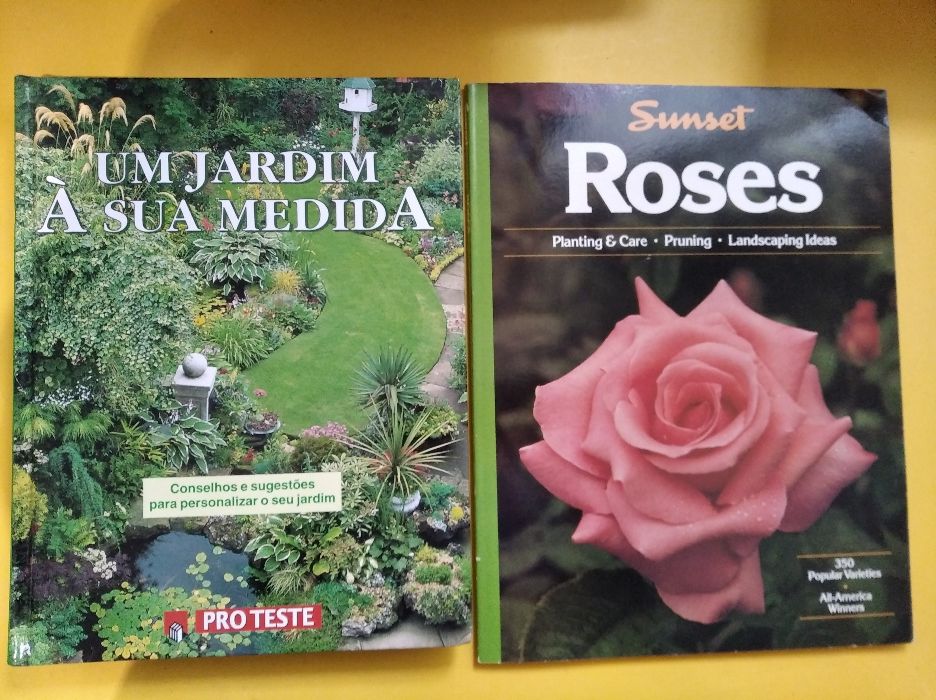 Diversos livros sobre plantas, flores e plantas medicinais