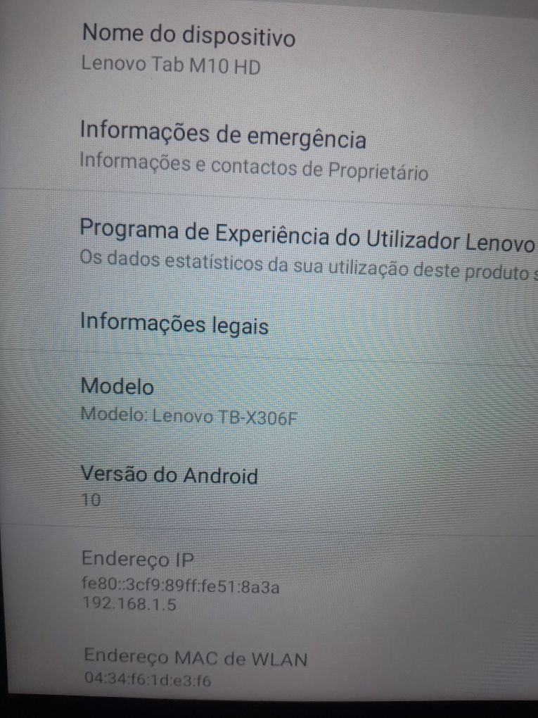 Tablet Lenovo bom estado