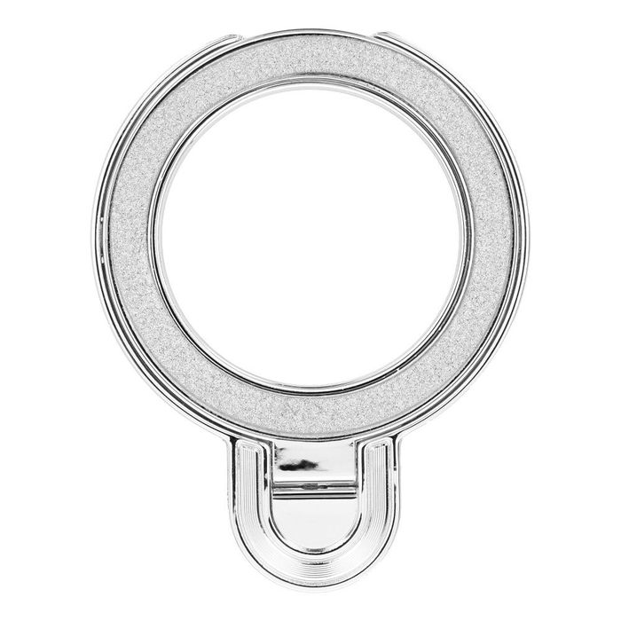 Stojak na telefon CIRCLE GLITTER - naklejany - srebrny