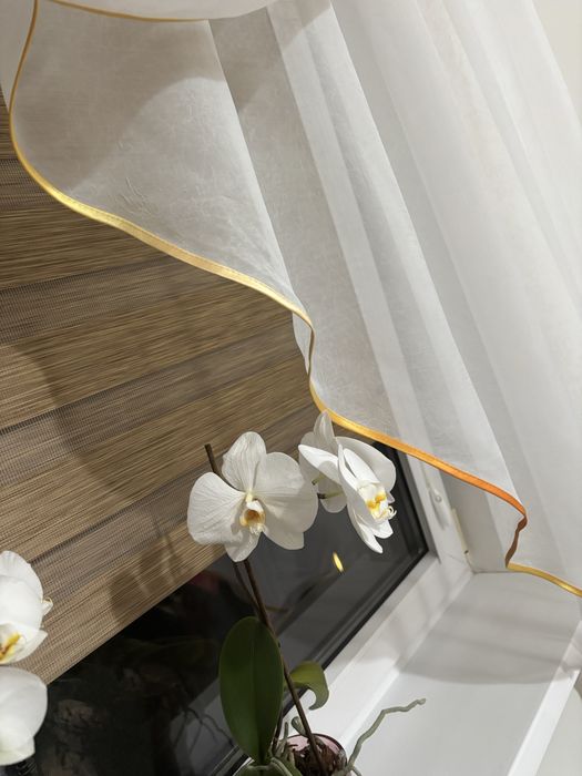 Biała firanka szyta na zamówienie