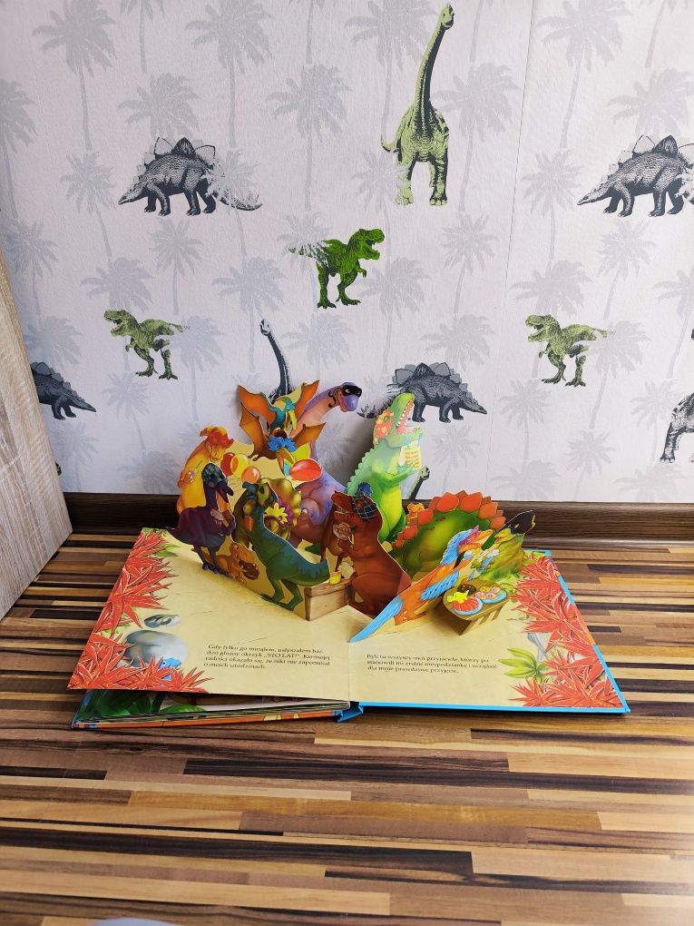 Unikat Niespodzianka dla Dino rozkładanka ruchome obrazki