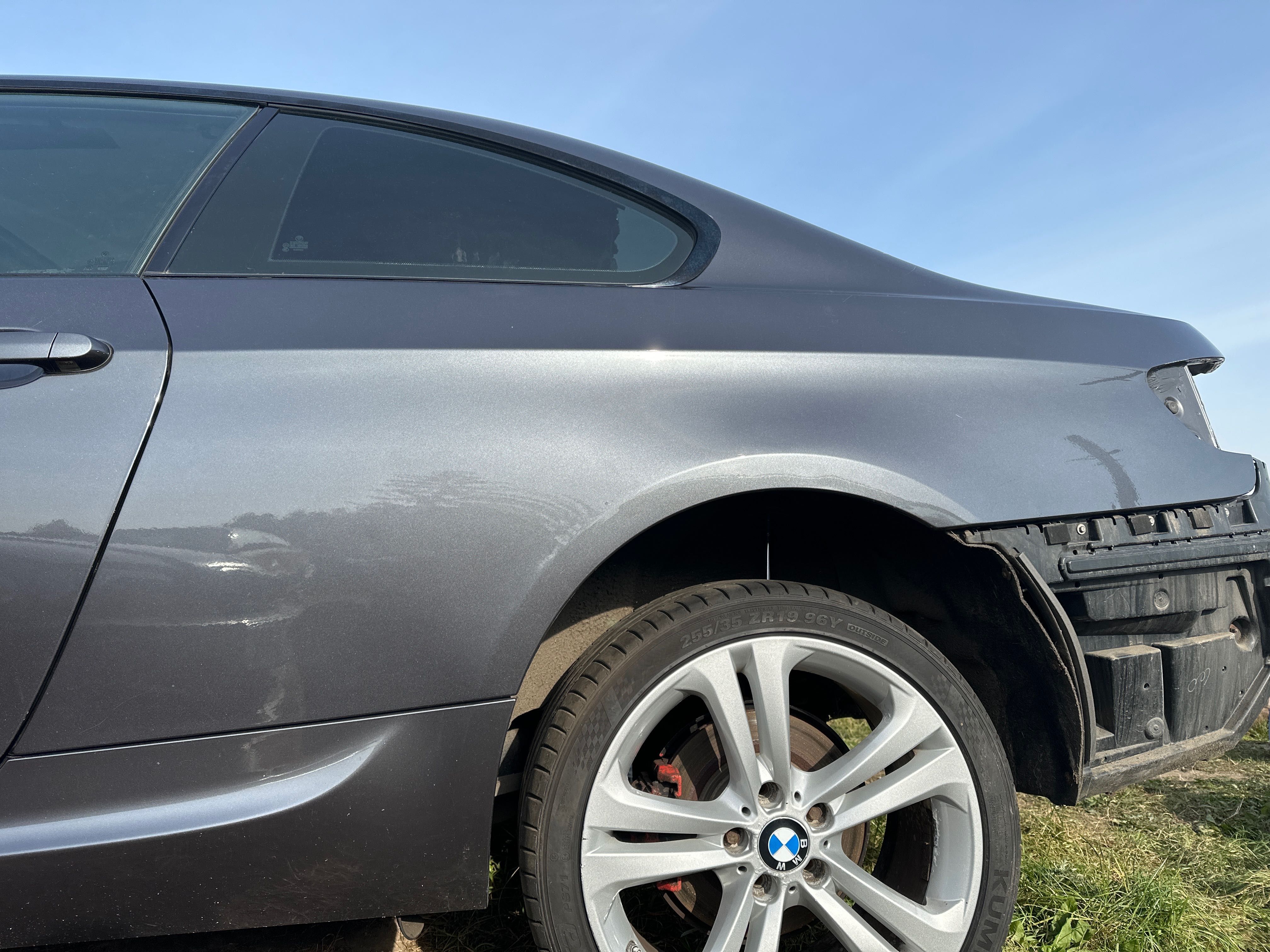 Cwiartka błotnik BMW E92 lewy tyl poszycie sparkling graphite próg