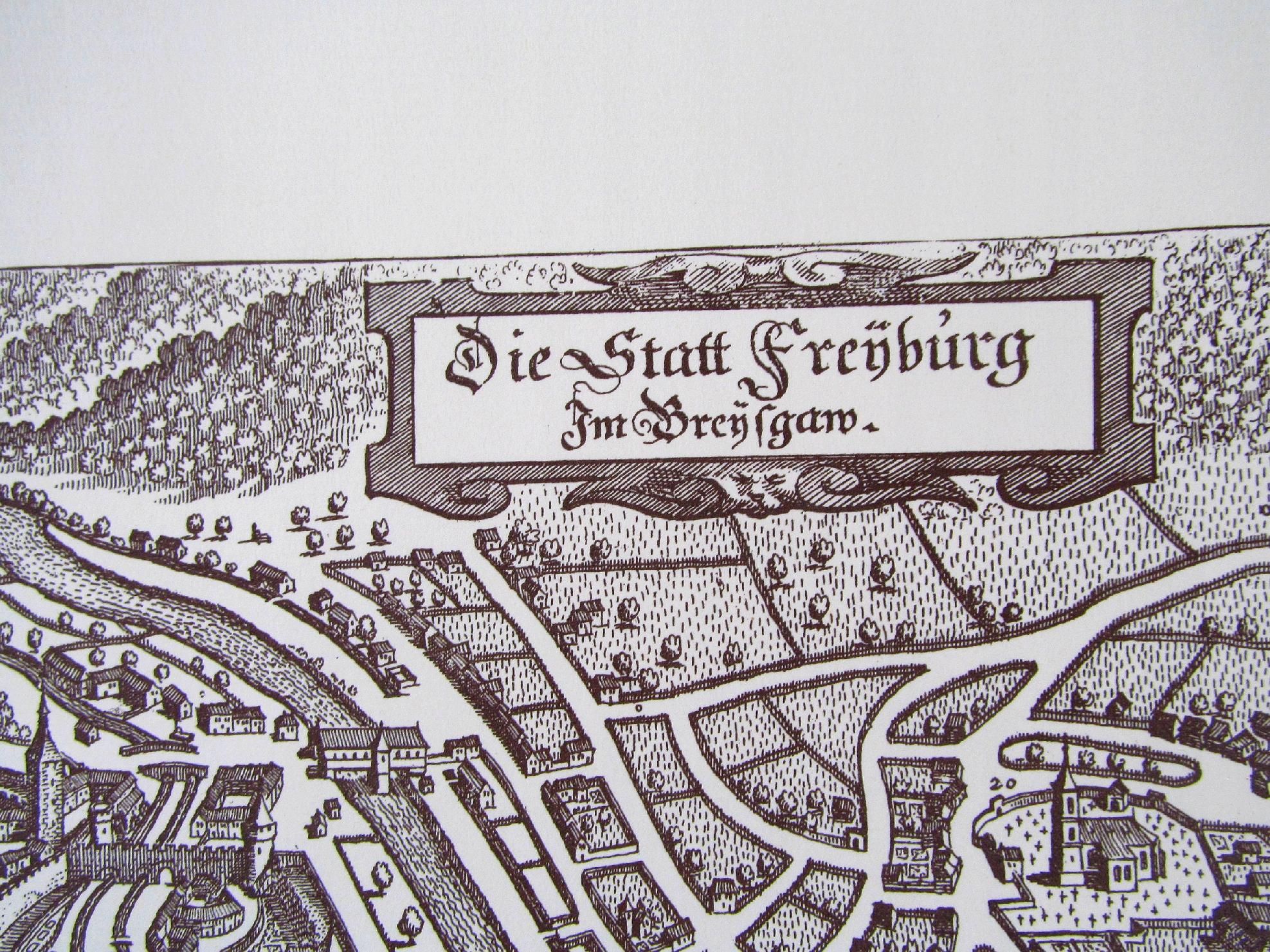 stara mapa grafika widok miasta papier czerpany 15