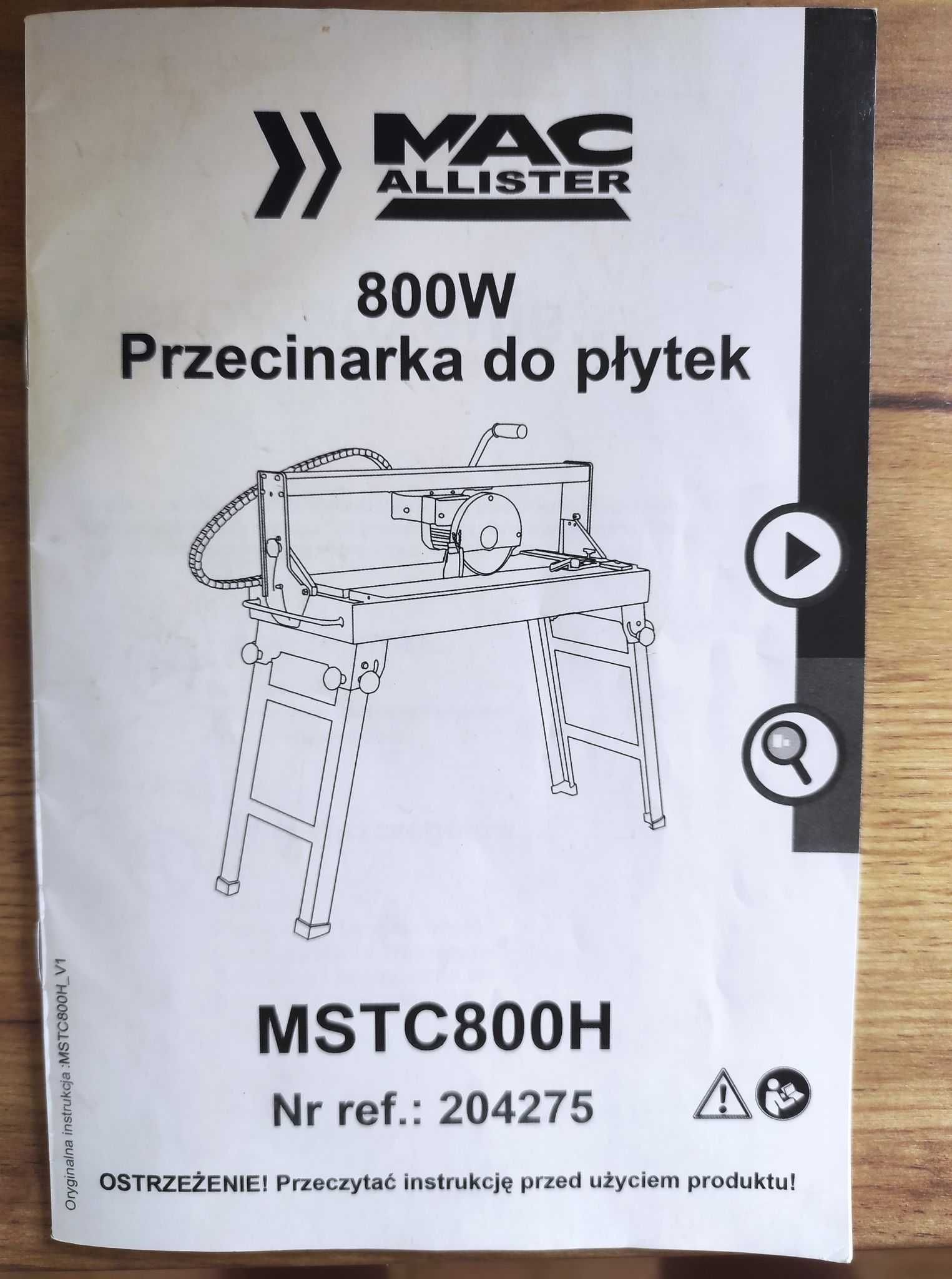 Przecinarka do płytek MACALLISTER MSTC800H