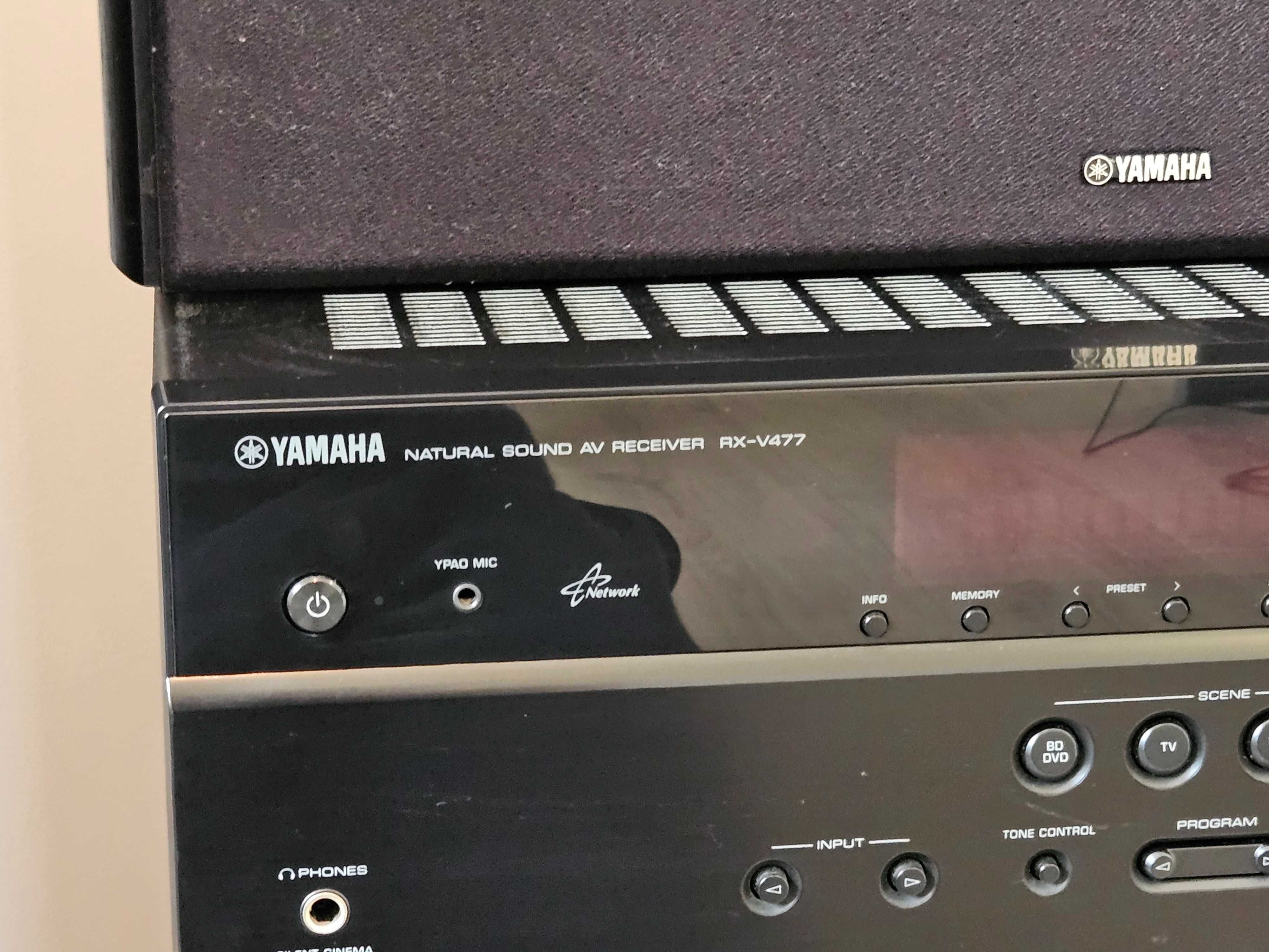 Yamaha RX-V477 zestaw amplituner Yamaha + 5 głośników Yamaha 800W