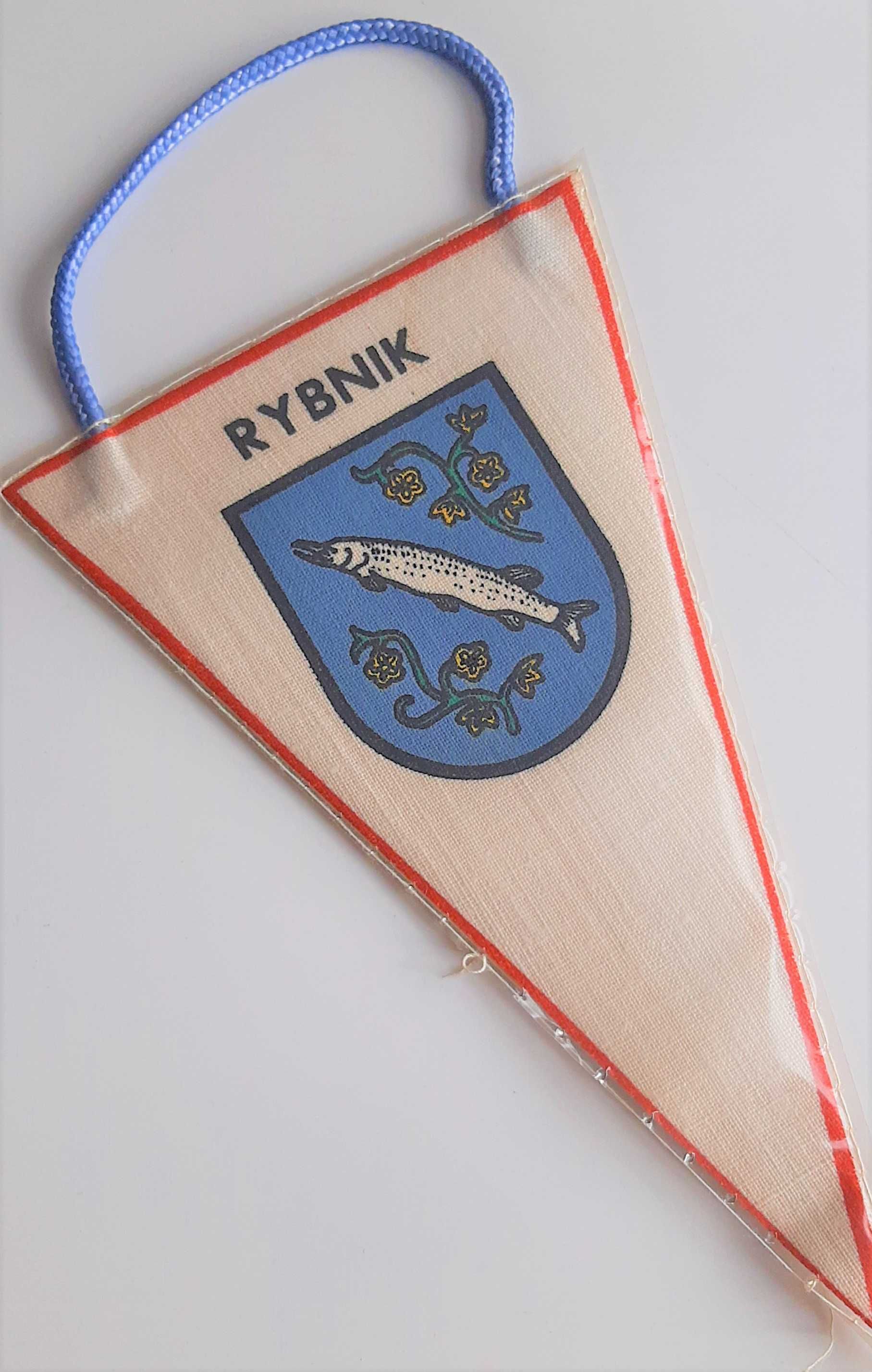 Proporczyk Rybnik Herb Polska flaga Orzeł bez korony