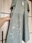Sukienka bawełna plus size duży rozmiar 48 46 grafika twarz Boho