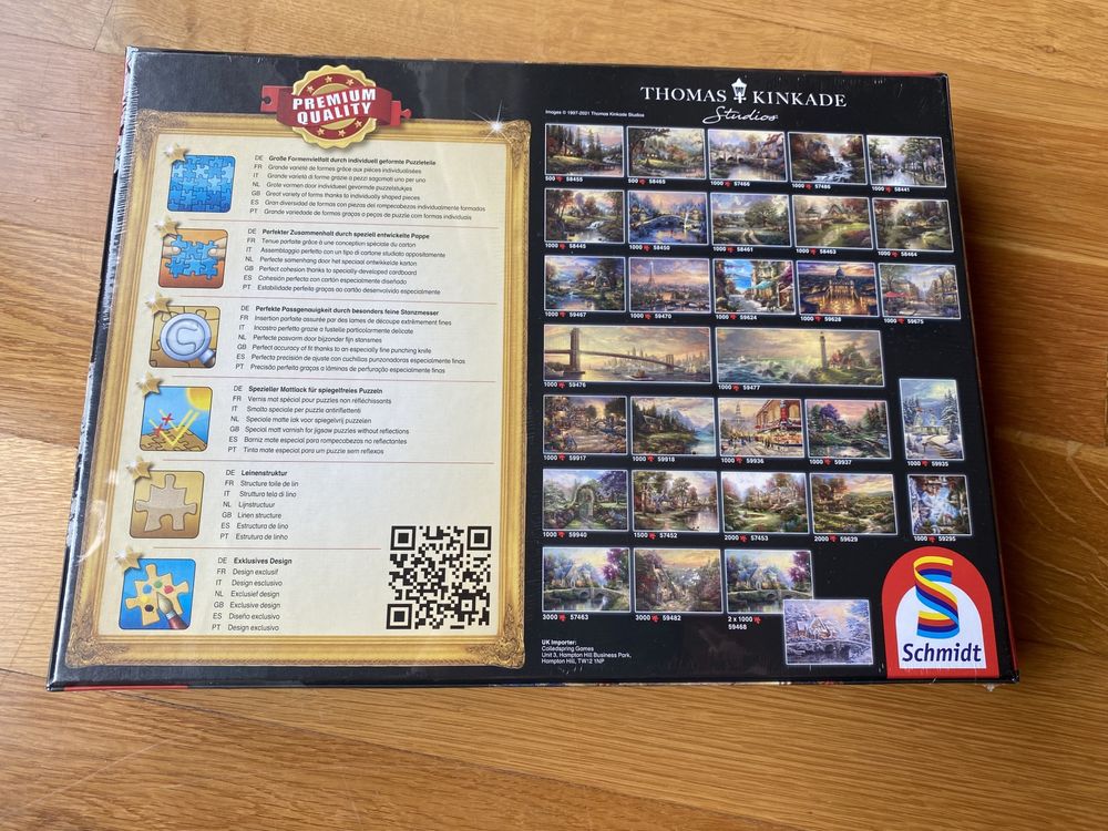 Thomas kinkade Puzzle 1000el schmidt Holandia nowe